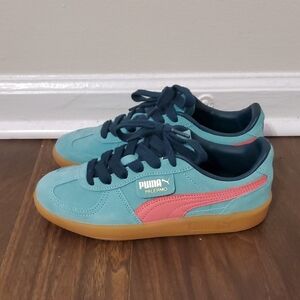 PUMA Kids Sneakers in Teal and Coral